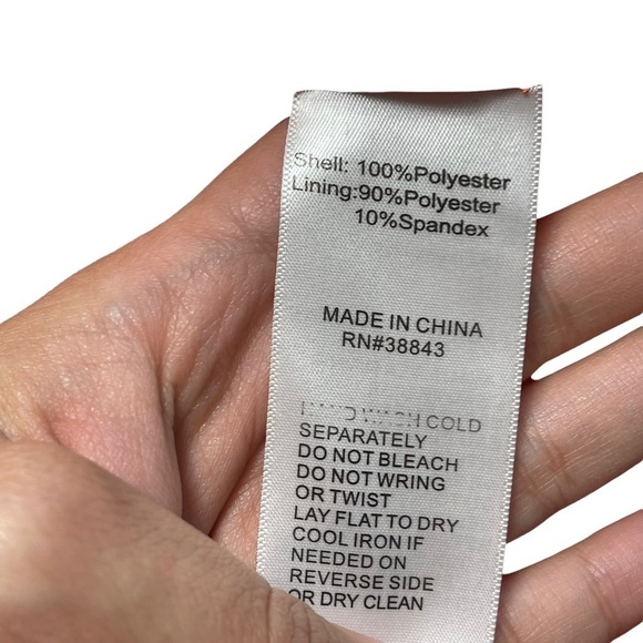 Sam Edelman Orange Floral Print Sleeveless Smocked Handkerchief Midi Dress 12 - Picture 5 of 8